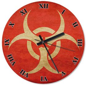 Biohazard simge Mutafak Tipi Duvar Saati