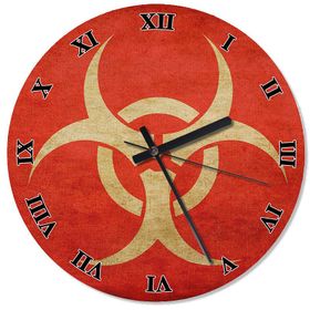Biohazard simge Mutafak Tipi Duvar Saati