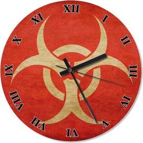 Biohazard simge Mutafak Tipi Duvar Saati