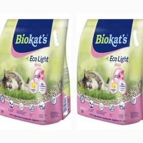 Biokat's 2x5 lt Eco Light Fresh Cherry Blossom Topaklanan Pelet Kedi Kumu