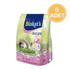 Biokat's 6x5 lt Eco Light Fresh Cherry Blossom Pelet Kedi Kumu