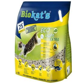 Biokat’s Eco Light Extra 5 lt Aktif Karbonlu Pelet Kokulu Bentonit İnce Taneli Kedi Kumu