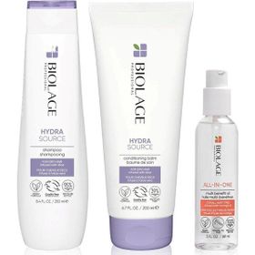 Biolage Hydrasource 250 ml Nemlendirici Şampuan+200 ml Saç Kremi+89 ml Saç Yağı