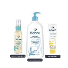 Biolane 75+100+750 ml Şampuan Masaj Yağı ve Pişik Kremi Bebek Bakım Seti