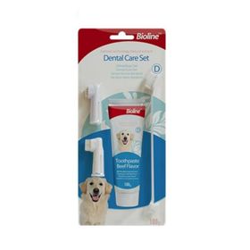 Bioline Biftek Aromalı 100 gr Köpek Ağız Bakım Seti
