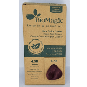 Biomagic 4.58 Yoğun Kızıl Keratin ve Argan Yağlı Organic Krem Saç Boyası