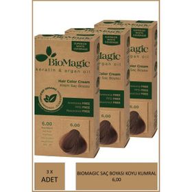 Biomagic 6.00 Koyu Kumral 3x60 ml Saç Boyası