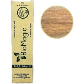 Biomagic 8.03 Açık Karamel Organic 60 ml Saç Boyası