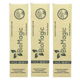 Biomagic 8.72 Açık Küllü Kumral 3x Organic Krem Saç Boyası