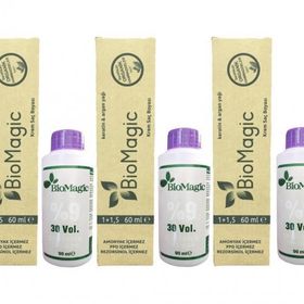 Biomagic Organik Amonyaksız Açık Küllü Kumral 8.72 3 Adet Saç Boyası+Oksidan