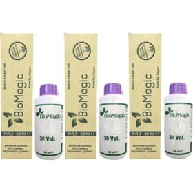 Biomagic Organik Amonyaksız Açık Kumral No 8.00 3 Adet Saç Boyası+Oksidan