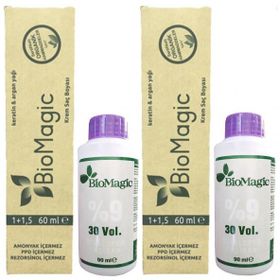 Biomagic Organik Amonyaksız Çok Açık Kumral Dore No:99.33 3 Adet Saç Boyası+Oksidan