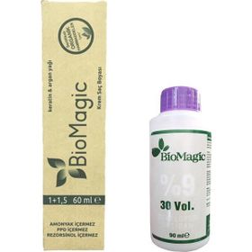 Biomagic Organik Keratin ve Argan Gri 60 ml Saç Boyası + Oksidan