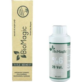 Biomagic Organik Keratin ve Argan Şeftali Turuncu Saç Boyası +Oksidan