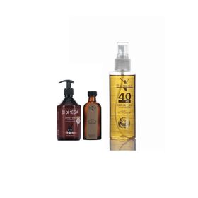 Biomega 500 ml + Keratin Yağ 95 ml + Biomega 40 Bitkili Doğal Saç Bakım Yağı 150 ml Eşek Sütü Şampuan