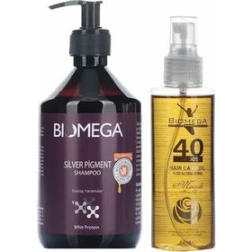 Biomega Silver 500 ml Şampuan + 40 ml Bitki Saç Yağı