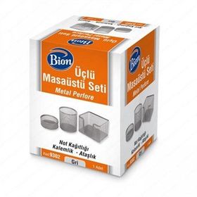 Bion Perfore 3Lü Set Gri 9302