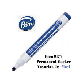 Bion Permanent 9175 Yuvarlak Uç Mavi Marker Kalem