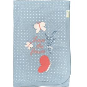 Biorganic 64585 85x90 cm Mavi Wild Flowers Bebek Battaniyesi