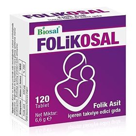 Biosal Folikosal 400 mcg Folik Asit Vitamin B9 120 Tablet
