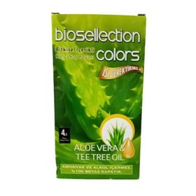 Biosellection Colors Bitkisel İçerikli Kalıcı 4.5 Koyu Akaju Kızıl Saç Boyası