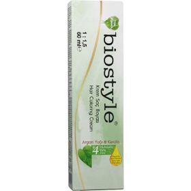 Biostyle Bitki Özlü Argan ve Keratin 1.0 Siyah Oksidansız 60 ml Saç Boyası