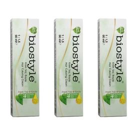Biostyle Bitki Özlü Argan ve Keratin 7.01 Yoğun Küllü Kumral Oksidansız 3x60 ml Saç Boyası