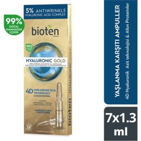 Bioten 7x1.5 ml Hyaluronic Gold Yaşlanma Karşıtı Yeniden Dolgunlaştırıcı Ampuller