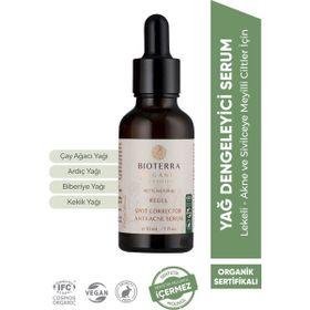 Bioterra Organik Sertifikalı Regul 30 ml Leke Giderici Akne Karşıtı Serum