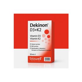 Biowell Dekinon Vitamin D3 K2 3x20 ml Damla