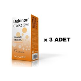 Biowell Dekinon Vitamin D3 K2 3x20 ml Sprey
