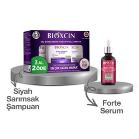 Bioxcin 3x300 ml Sarımsak Şampuanı + Bioxcin Forte 50 ml Serum