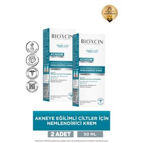 Bioxcin Acnium Sebum 2x50 ml Dengeleyici Nemlendirici Krem