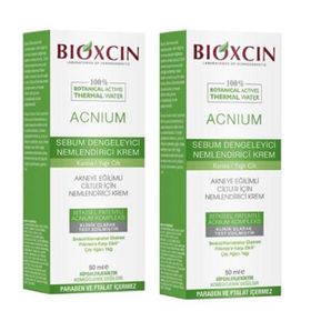 Bioxcin Acnium Sebum 2x50 ml Dengeleyici Nemlendirici Krem