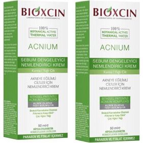 Bioxcin Acnium Sebum 2x50 ml Dengeleyici Nemlendirici Krem