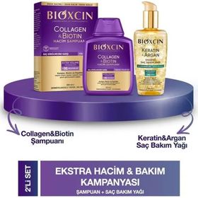 Bioxcin B10156 Collagen - Biotin Hacim Şampuanı 300ml - Kertin Argan Saç Bakım Yağı