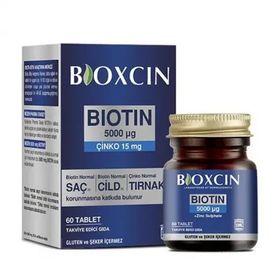 Bioxcin Biotin 5000 mcg Çinko 60 Tablet