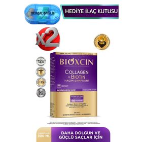 Bioxcin Collagen 2x300 ml Kolajen Biotin İnce ve Seyrek Saçlar Ekstra Hacim Şampuanı