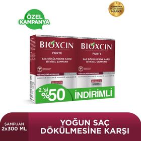 Bioxcin Forte Yoğun Saç Dökülmesine Karşı 2x300 ml Bitkisel Şampuan