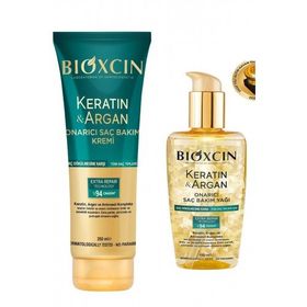Bioxcin Keratin Argan 150 ml Saç Bakım Yağı+250 ml Saç Bakım Kremi