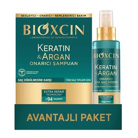 Bioxcin Keratin Argan 300 ml Şampuan+150 ml Sıvı Saç Kremi