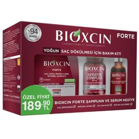Bioxcin Keratin Complex 500 mg 60 Kapsül + Bioxcin Forte 300 ml Şampuan + Bioxcin Forte 50 ml Serum