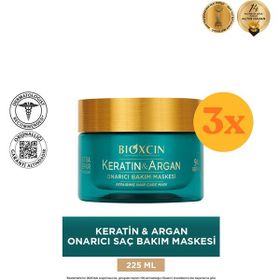 Bioxcin Keratin ve Argan 3x225 ml Saç Maskesi