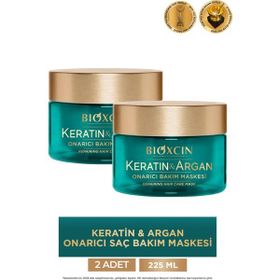 Bioxcin Keratin ve Argan Onarıcı Bakım 2x225 ml Saç Maskesi