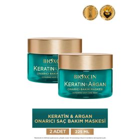Bioxcin Keratin ve Argan Onarıcı Bakım 2x225 ml Saç Maskesi