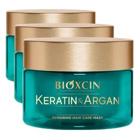 Bioxcin Keratin ve Argan Onarıcı Bakım 3x225 ml Saç Maskesi