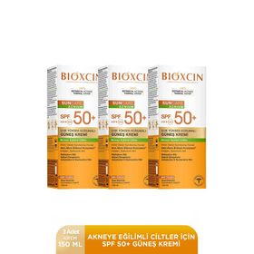 Bioxcin Sun Care Acnium SPF50+ 3x150 ml Güneş Koruyucu Krem
