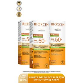 Bioxcin Sun Care Akneye Eğilimli Ciltler SPF50 3x50 ml Güneş Kremi