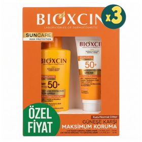 Bioxcin Suncare 200 ml Kuru ve Normal Ciltler için Sprey + 3x50 ml Krem