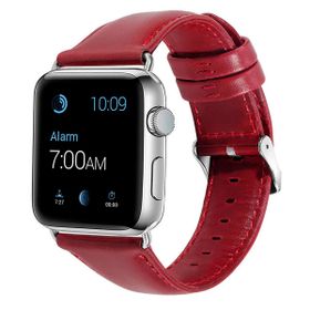 Bipower E2M Apple Watch 42-44 mm KRD10 Kırmızı Deri Akıllı Saat Kordon